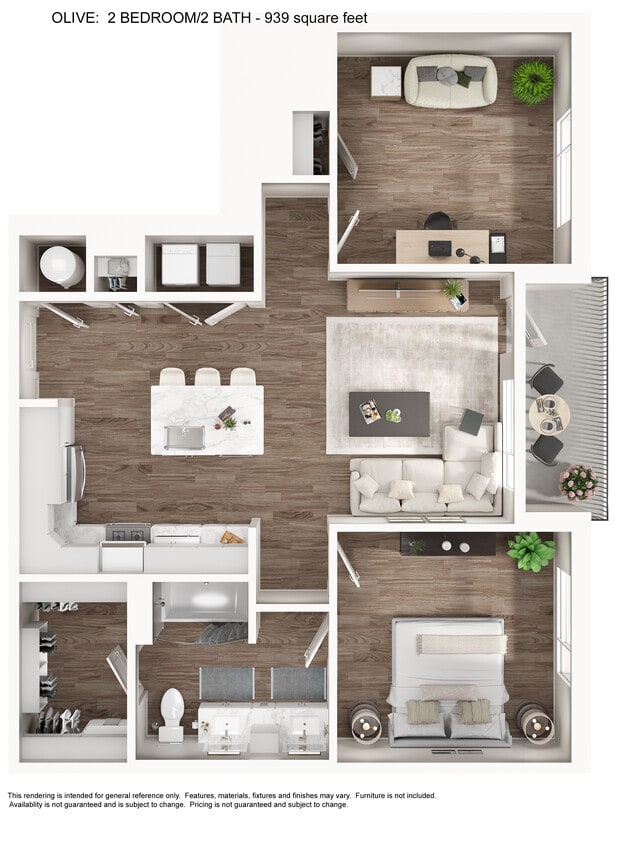 Floor Plan - 1x1 Olive