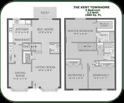 3BR/2.5BA - Kent Townhouse