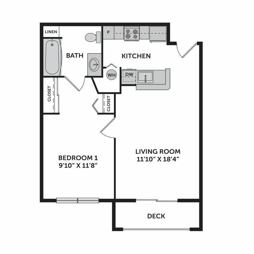 Floor Plan - 1x1 A 60% AMI