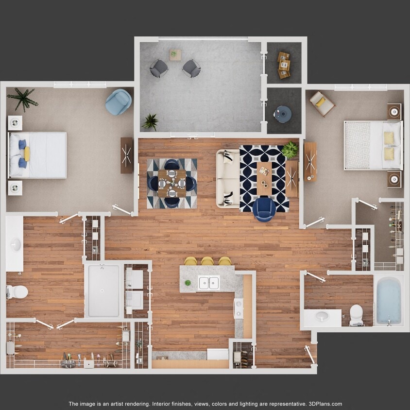 Floor Plan - Two Bedroom - Ellington