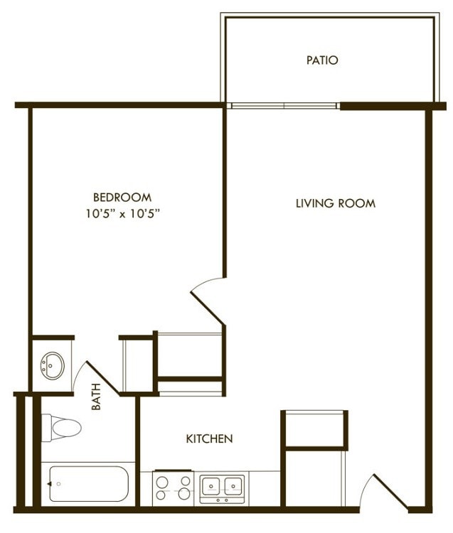 Floor Plan - One Bedroom A