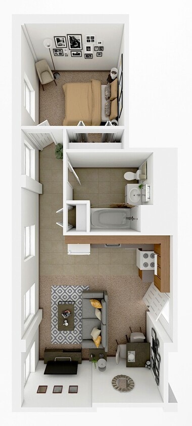 Floor Plan - One Bed 