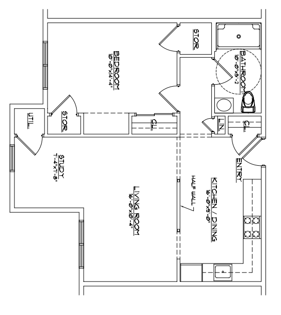1BR/1BA - 1 BR