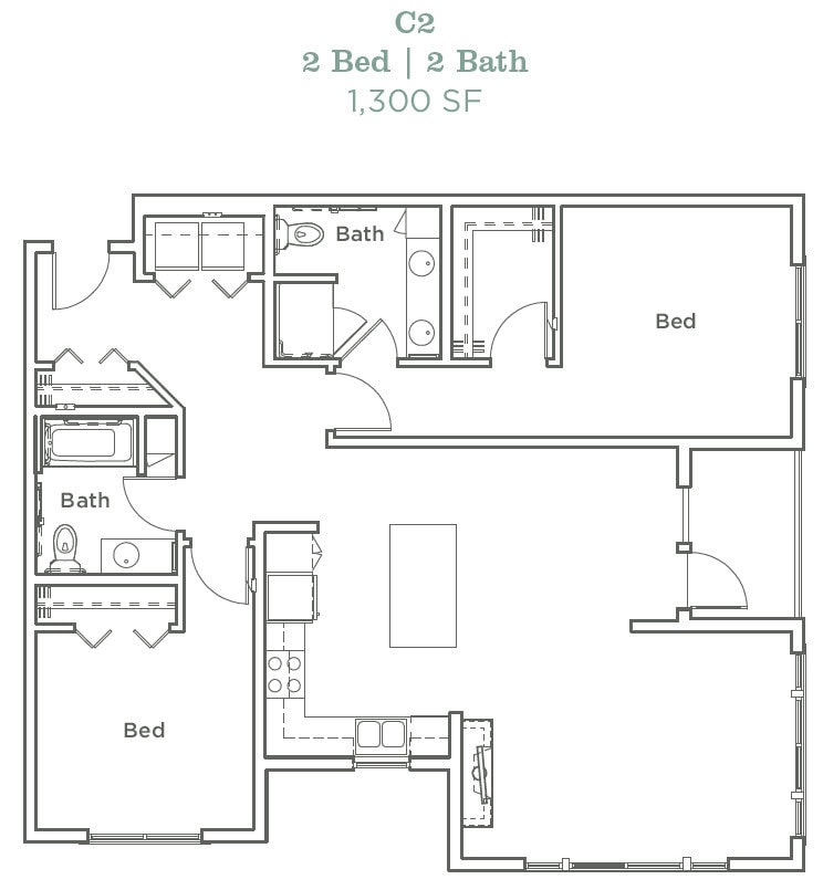 Floor Plan - Two Bedroom C2