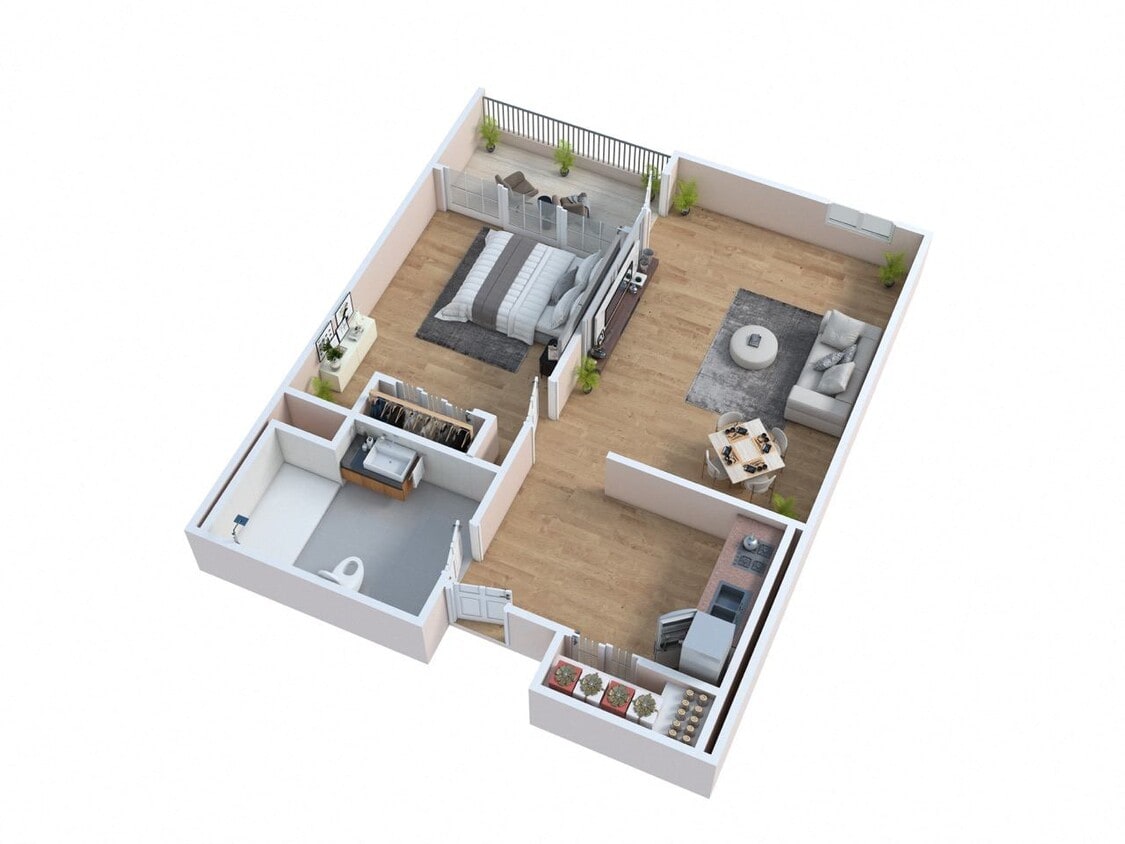 Floor Plan - One Bedroom - Ivy