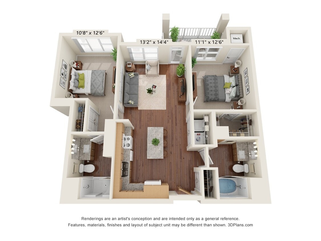 Floor Plan - Two Bedroom 2A