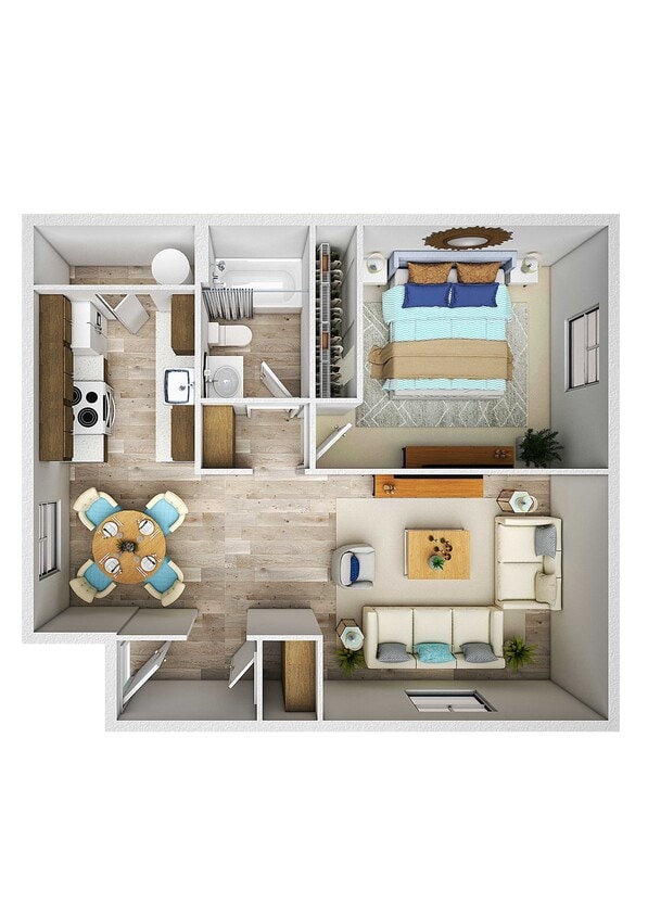 Floor Plan - One Bedroom