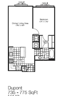 1BR/1BA - 1 Bedroom 1 Bath - A17 Affordable 60%