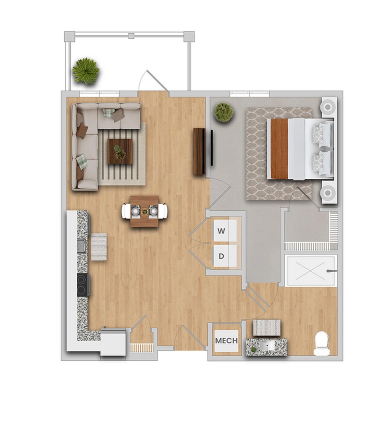 Alpine A HVL | 1x1 | 751 sf - Alpine A