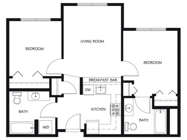Floor plans are artist’s rendering. All dimensions are approximate. Actual product and specifications may vary in dimension or detail. Not all features are available in every apartment. Prices and availability are subject to change. - C2