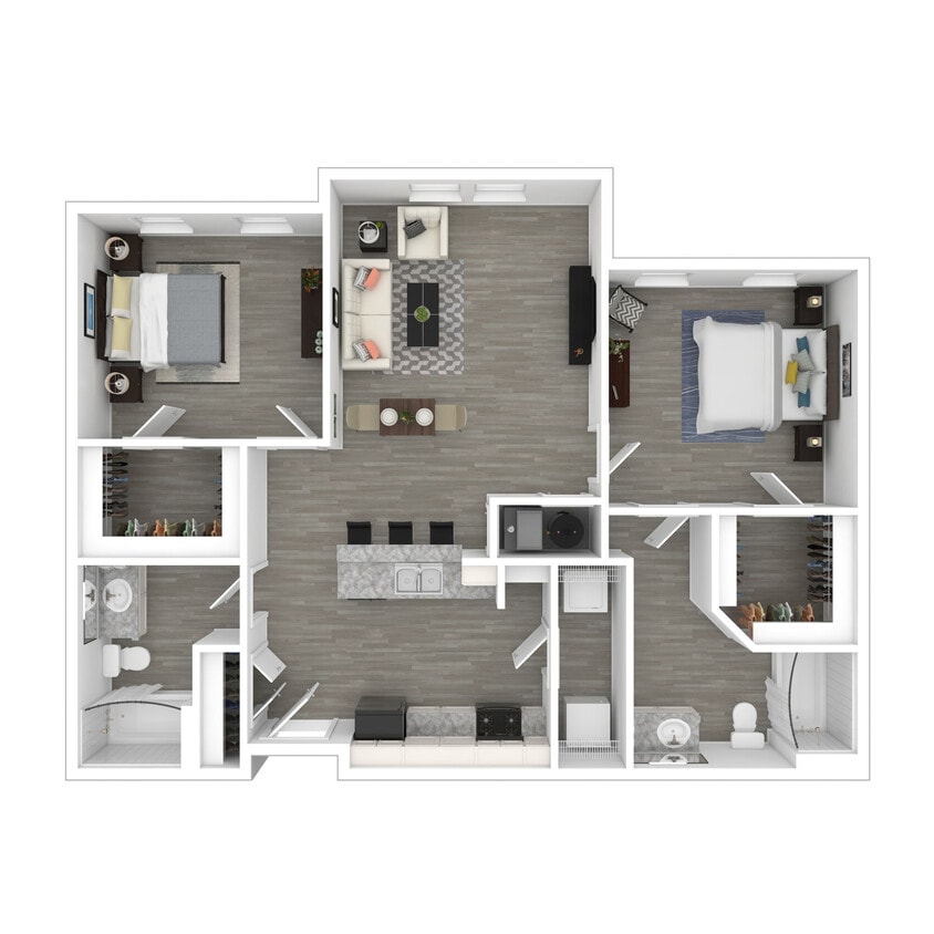 Floor Plan - 2 Bed 2 Bath