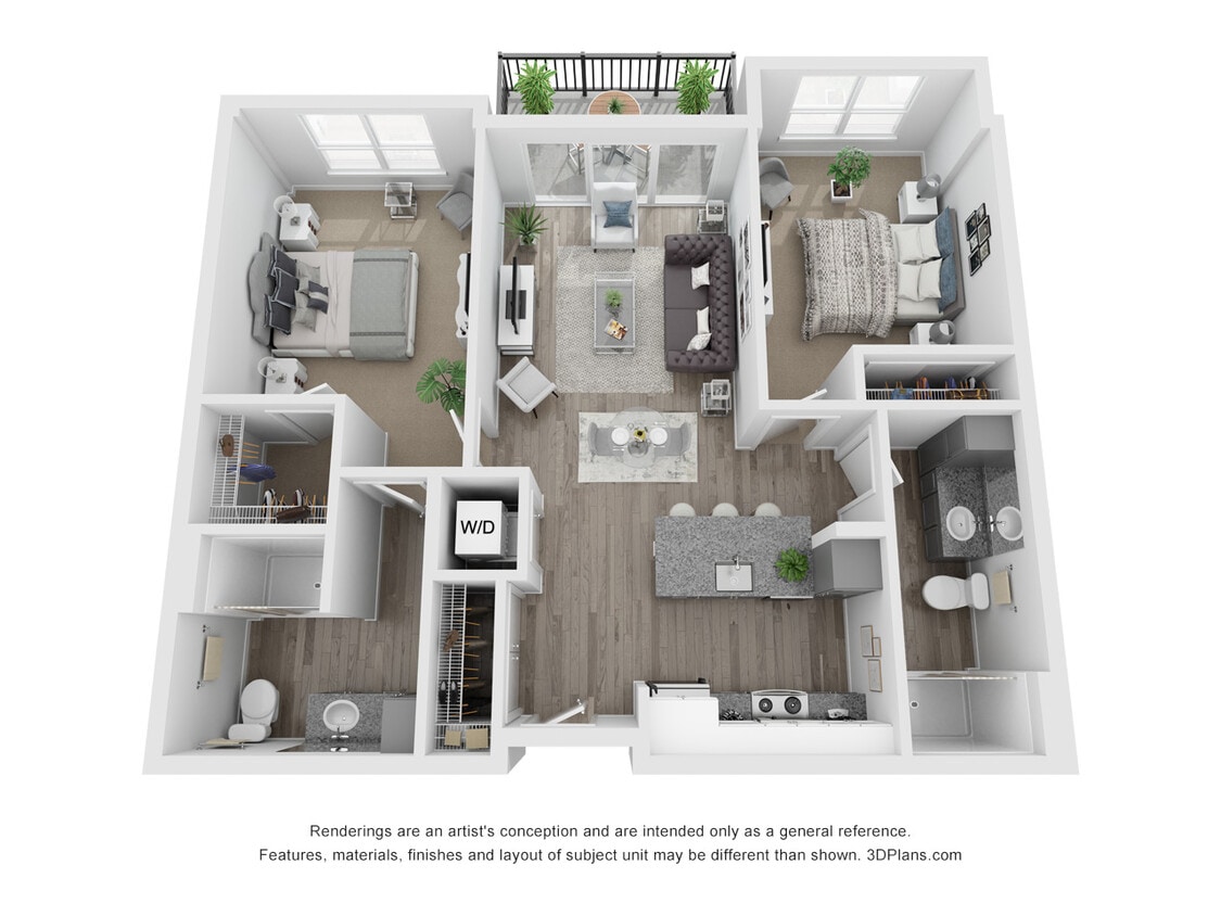 2BD/2BA Market Rate - Unit 2B/WHEDA Type B - 2B: Market Rate 55+