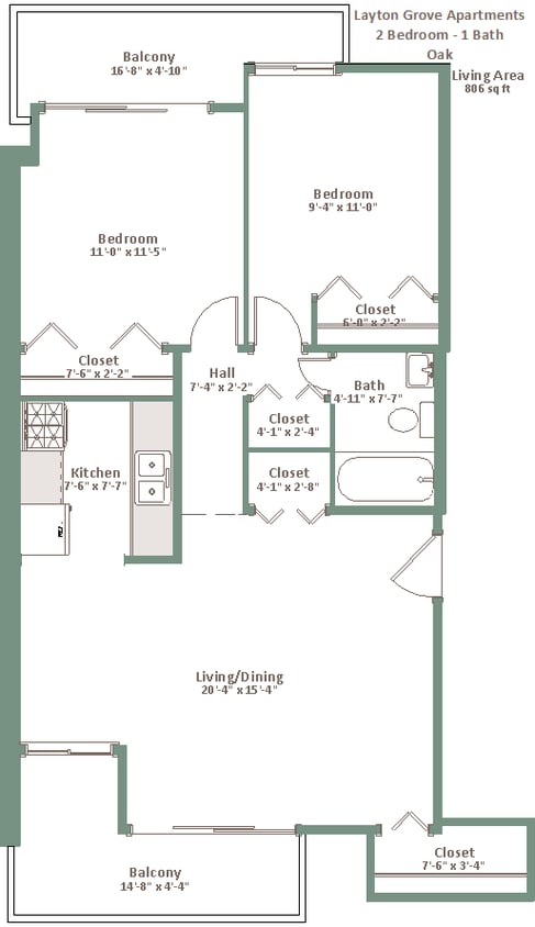 Floor Plan - Oak