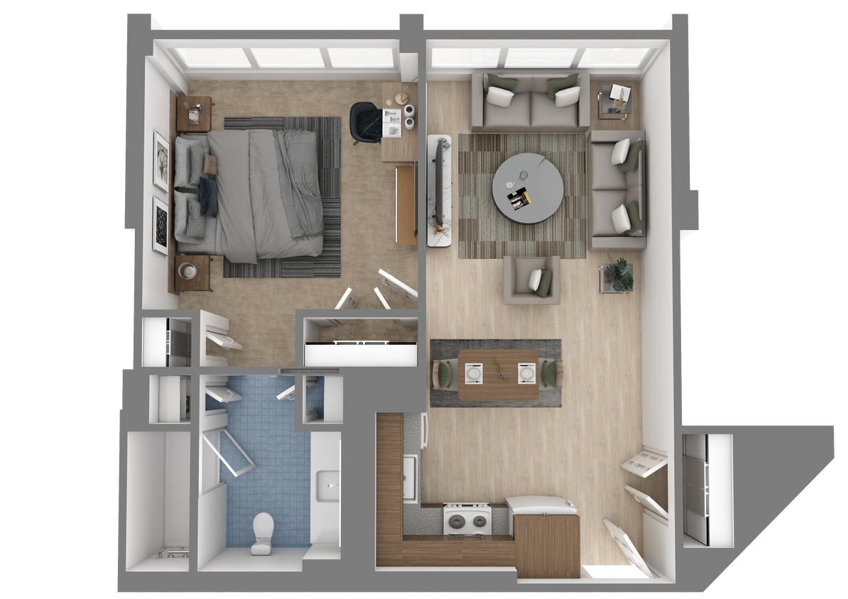 Floor Plan - 1 bed | 1 Bath