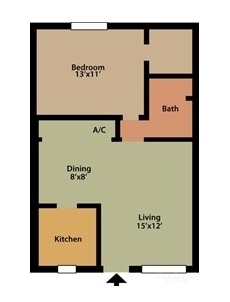 Floor Plan - 1 bedroom