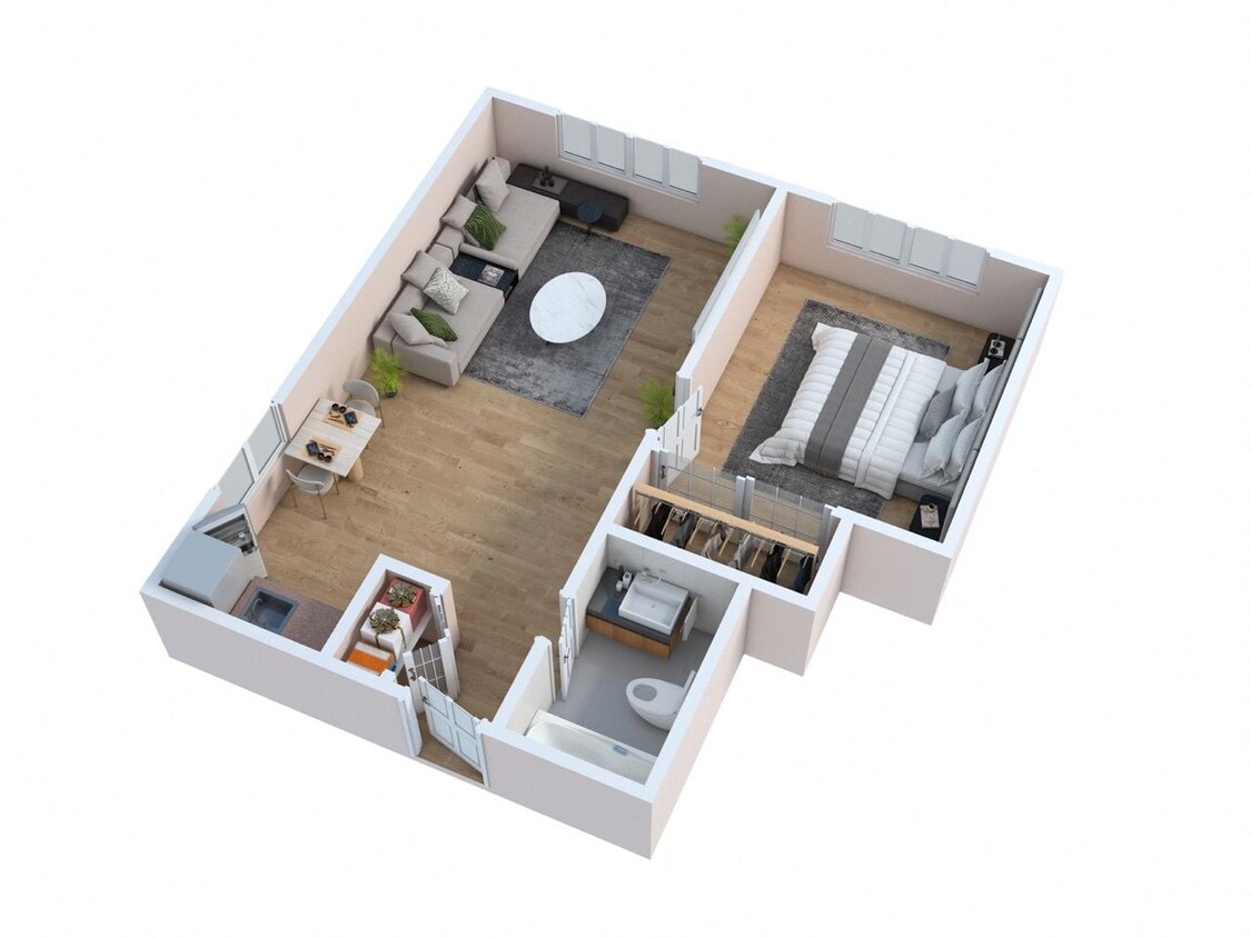 Floor Plan - One Bedroom