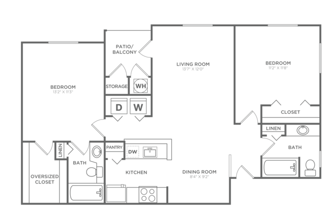 Palm Beach | 2x2 | 1000 SF - Palm Beach (1000 SF)