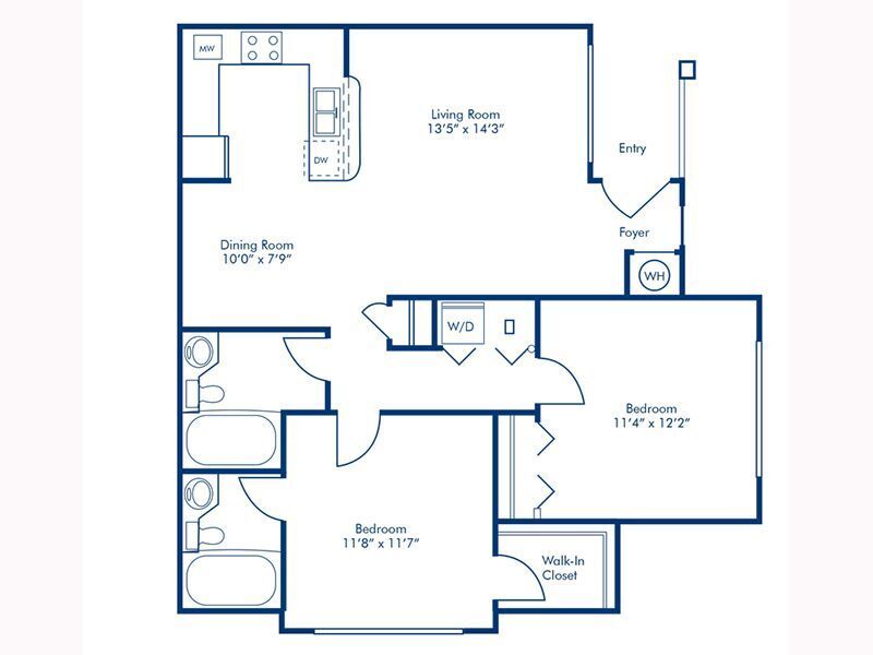 Floor Plan - Two Bedroom