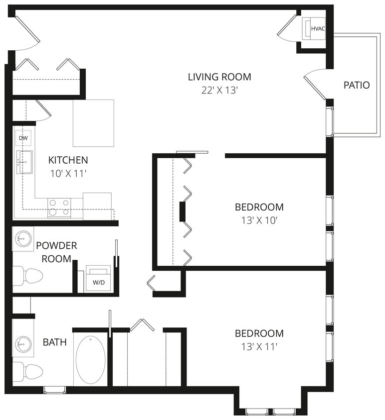 Floor Plan - 2x1.5 B5