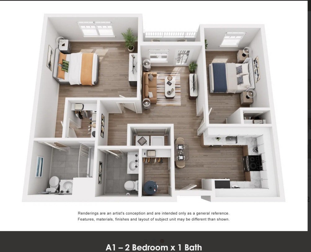 Floor Plan - 2BR 1BA