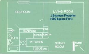 Floor Plan - 1 Bedroom