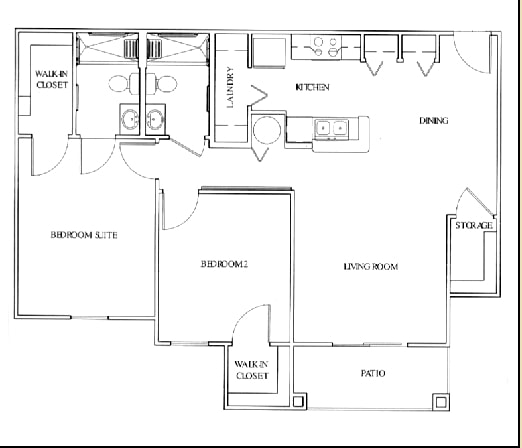 2BR/2BA - Two Bedroom