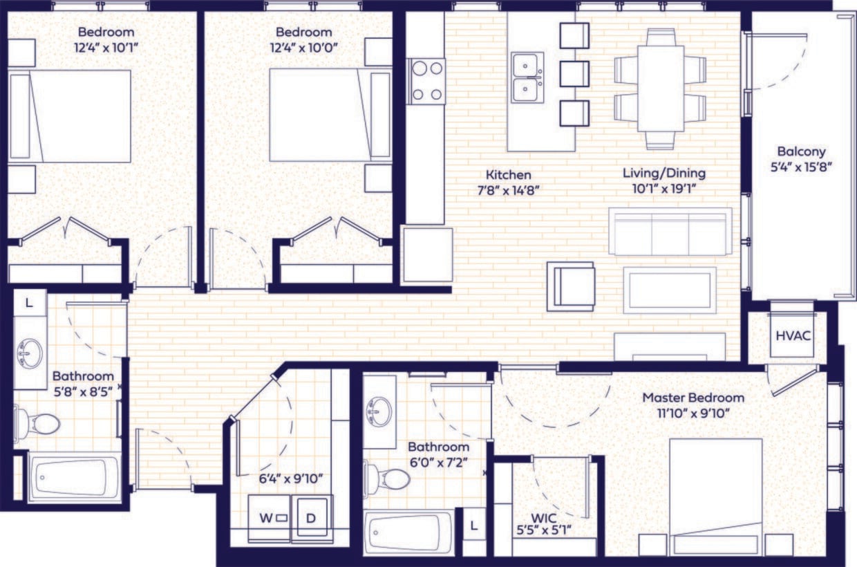 Floor Plan - 3 Bedroom-TC
