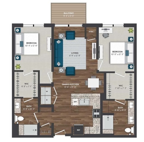 C4 | 2x2 | 1074 sq ft - C4