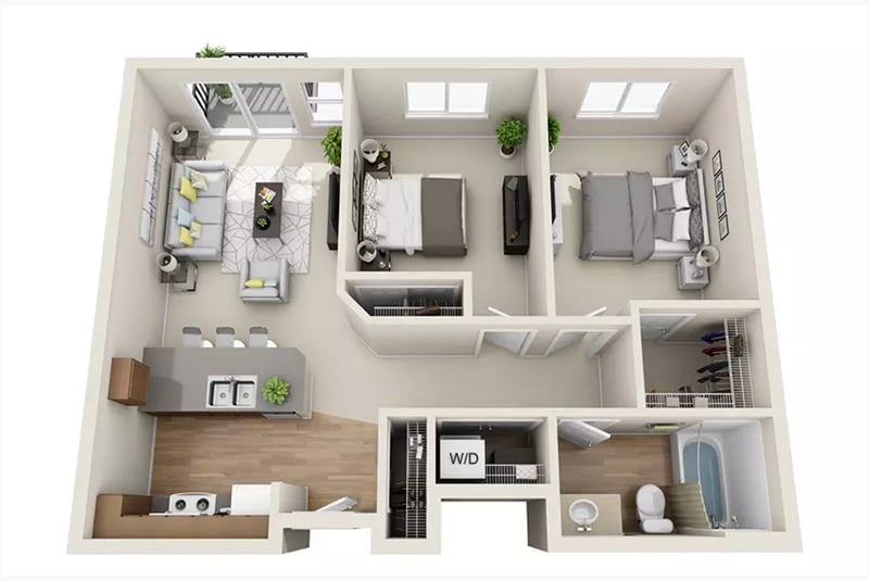Floor Plan - 2x1 - C1