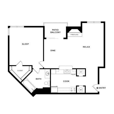 Floor Plan - 1x1L M