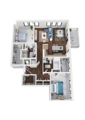 Floor Plan - 2J