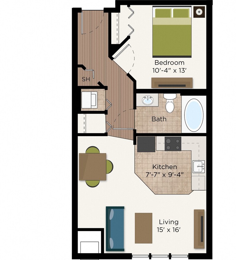 Floor Plan - The Como - Income Restrictions Apply (50% Unit)