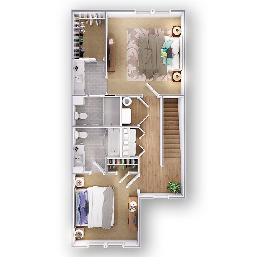 Floor Plan - Two Story 2 Bedroom