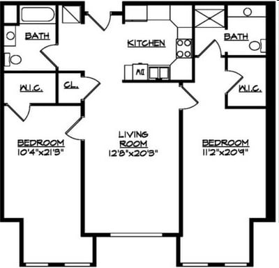 Princeton D - Two Bedroom C2