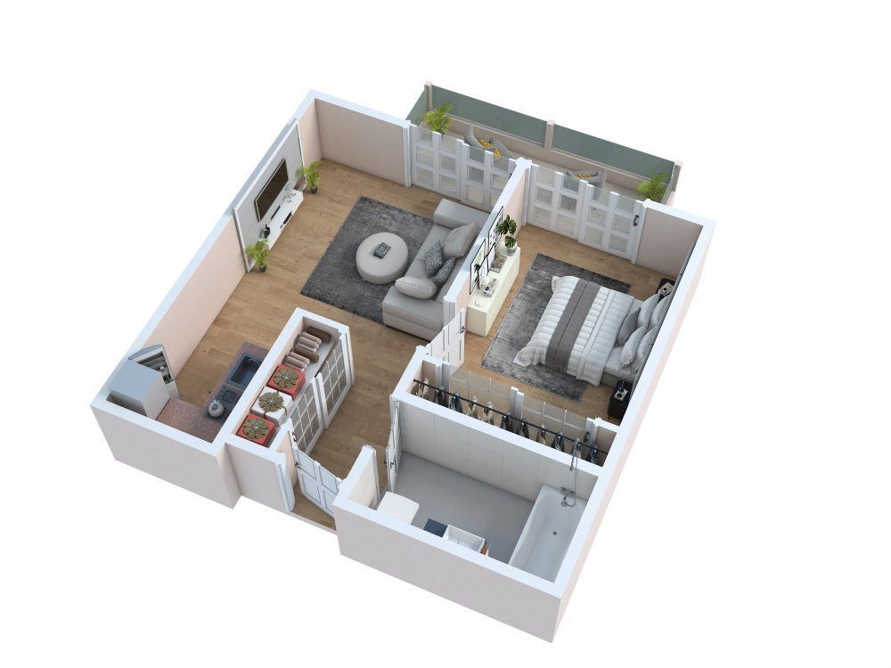 Floor Plan - 1 Bedroom