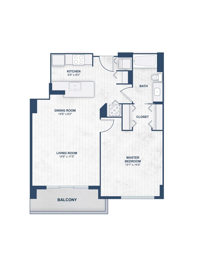 Floor Plan - 1/1 BRITTANY