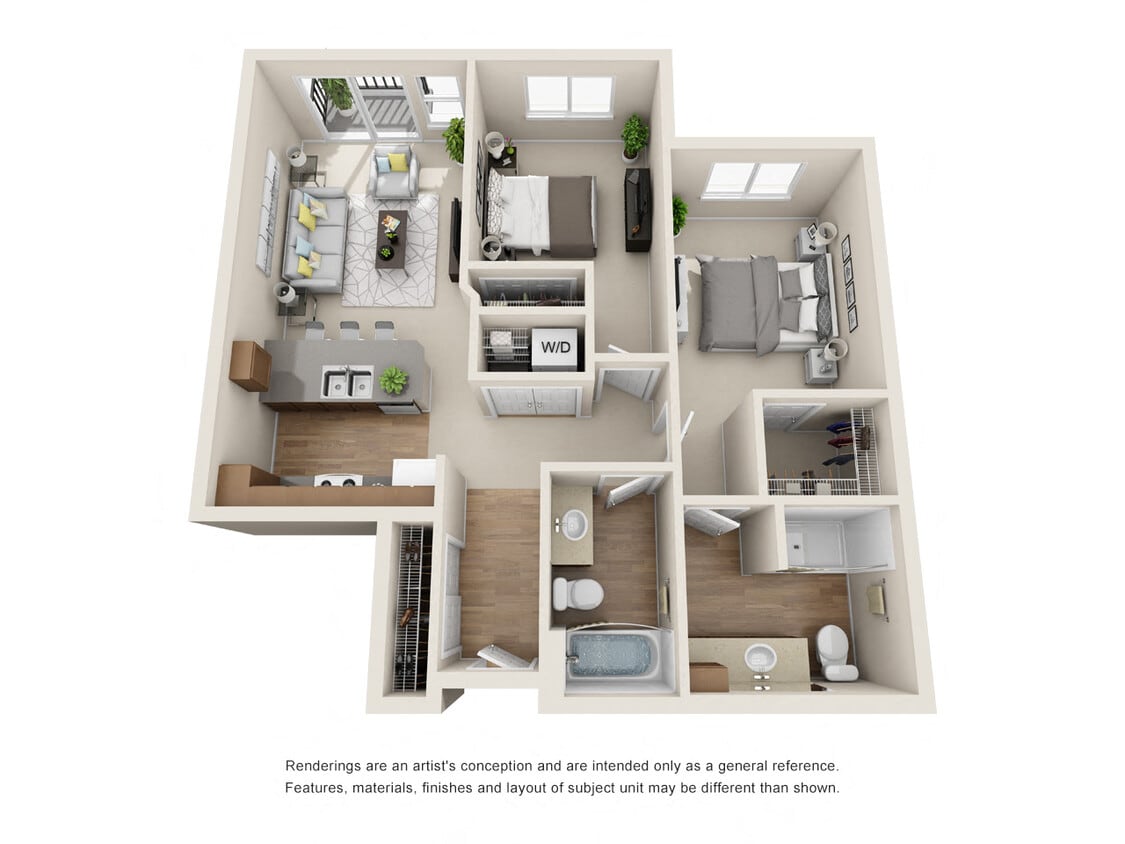 Floor Plan - 2x2 - D1