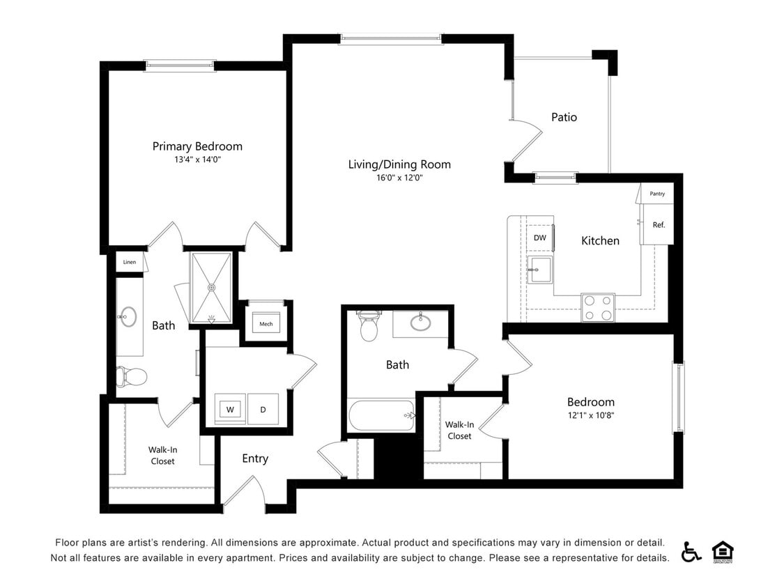 2x2F | 2x2 | 1291 sq ft - 2x2F