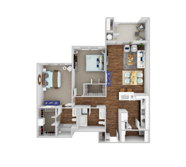 Floor Plan - Two Bedroom - Dorsey