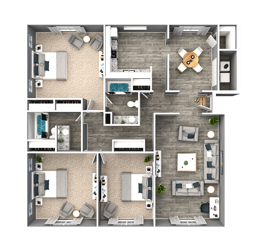 3 Bedroom 2 Bathroom - Orchid