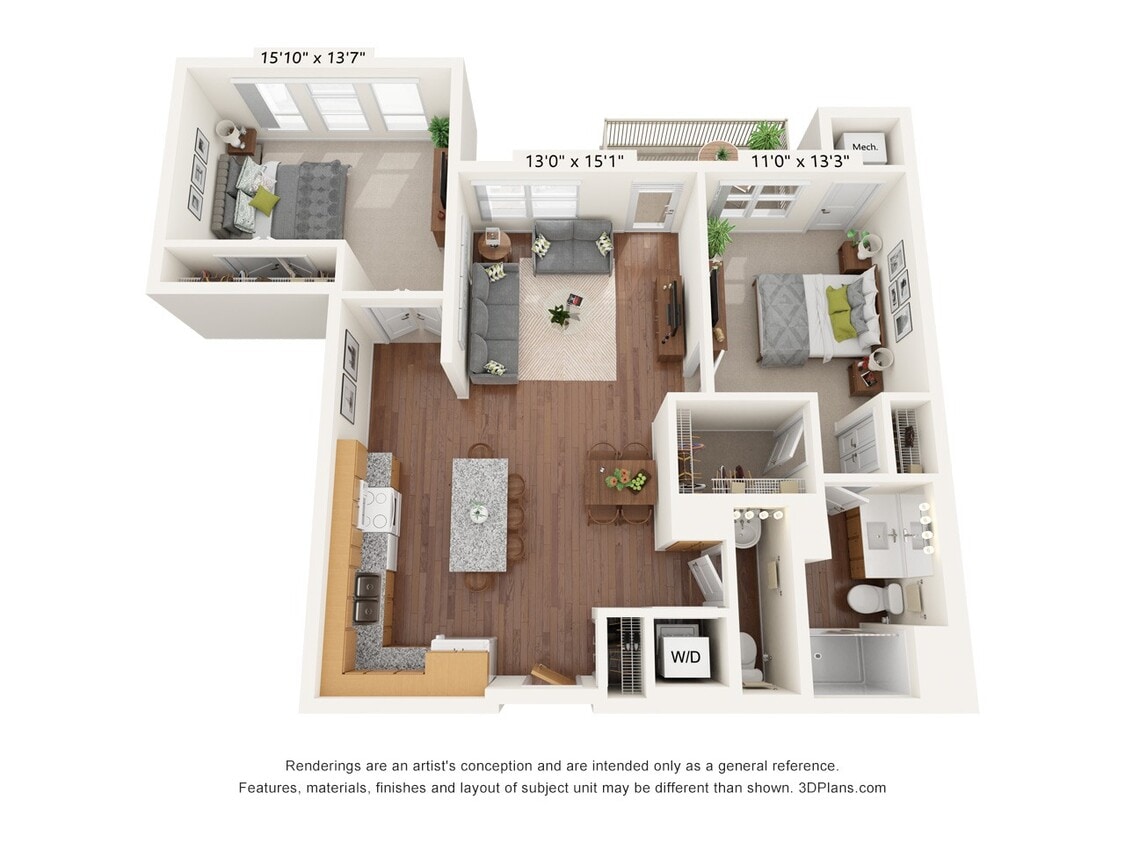 Floor Plan - Two Bedroom E
