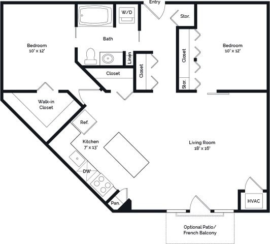 Floor Plan - 2x1 B1