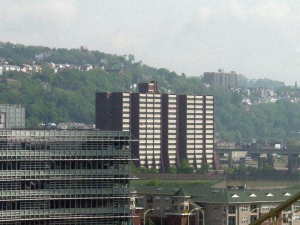 View to the Northeast from across the Allegheny River - North Side
Apartments