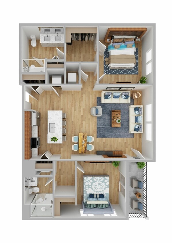 The Revere - Two Bedroom Two Bathroom - Revere