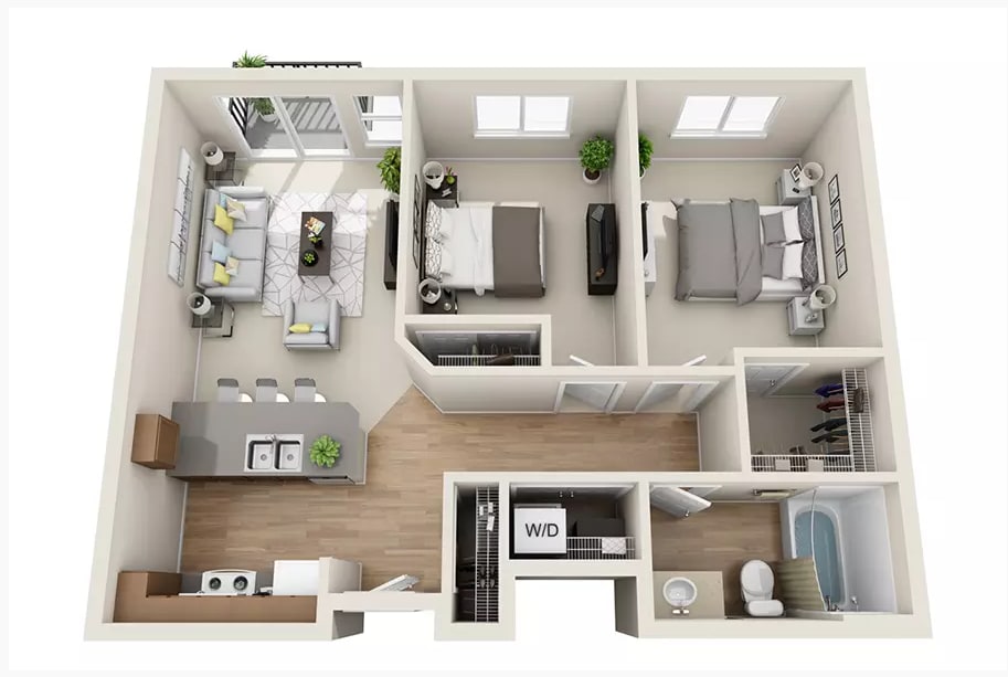 Floor Plan - 2x1 - C1