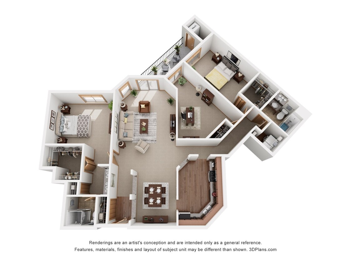 Floor Plan - 3 Bedroom 3B