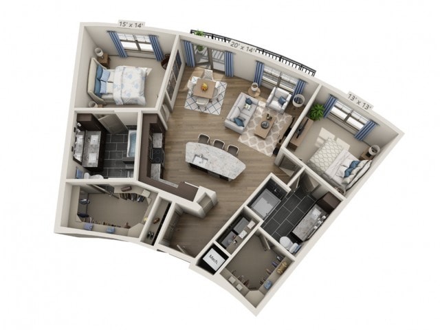 Floor plans are artist’s rendering. All dimensions are approximate. Actual product and specifications may vary in dimension or detail. Not all features are available in every apartment. Prices and availability are subject to change. - Nelson