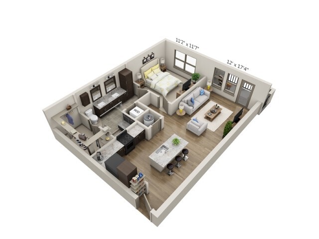 Floor plans are artist’s rendering. All dimensions are approximate. Actual product and specifications may vary in dimension or detail. Not all features are available in every apartment. Prices and availability are subject to change. - Libretto
