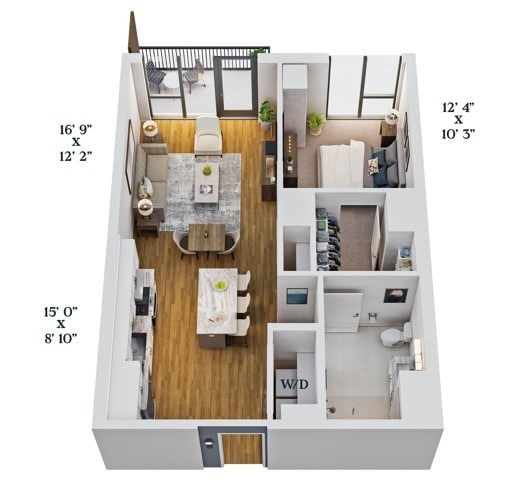 B5a | 1x1 | 770 sf - B5a