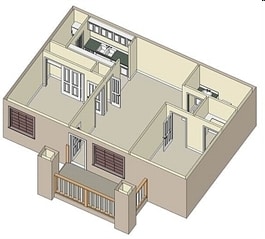 2BR/1BA - 2X1 W/D